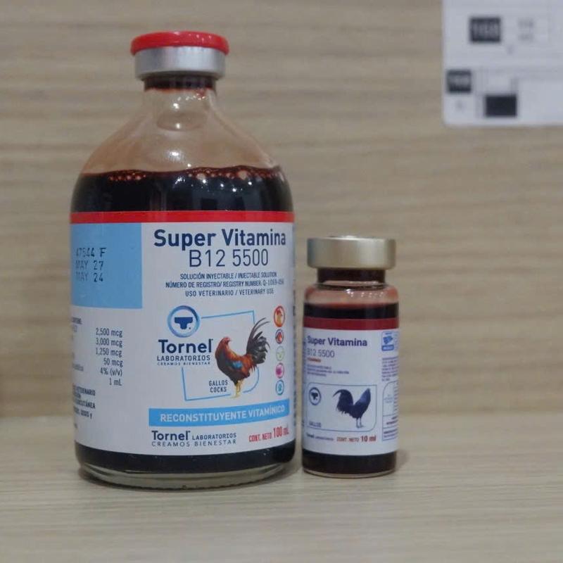 Super B12 5500 chai 10ml cho gà sung hừng tăng bo nhập mexico 3