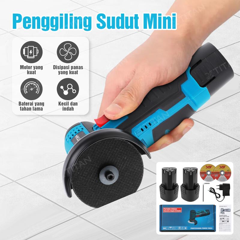 Product Introduction of DNY 12V Brushed Gerinda Sudut Mini Mesin Gerinda Tangan Alat Pemotong Alat Listrik Penggiling Sudut Nirkabel Cordless Angle Grinder 17
