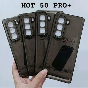 Softcase Casing Inf Hot 50 Pro Plus/Hot 50 Pro Hot 60 Pro Plus Slikon Bening Transparan Pelindung Belakang Hp+Camera Ponsel Silikon