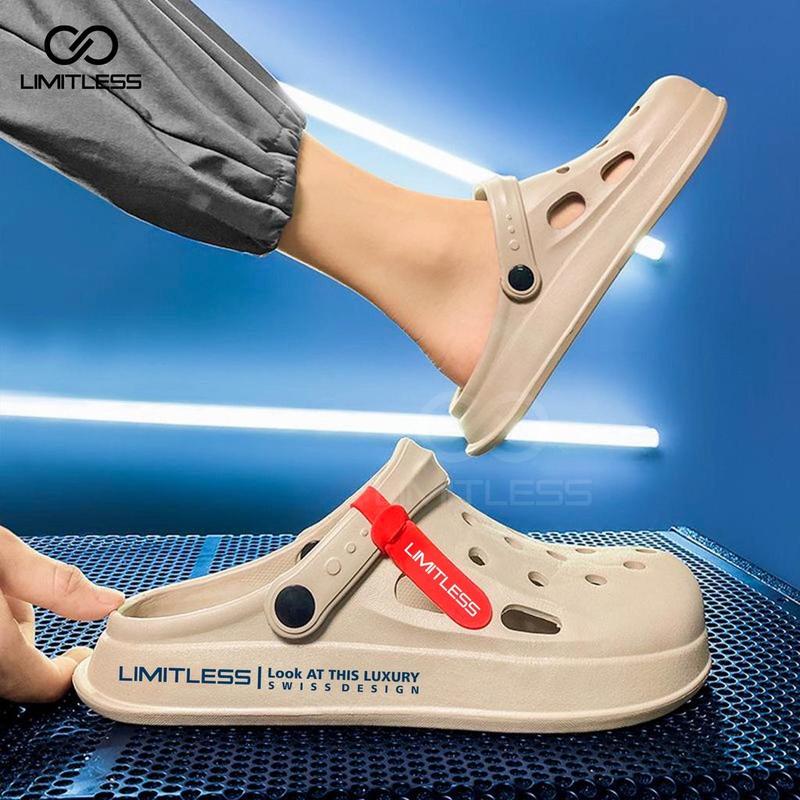 Limitless - Sandal Selop Elizer Pria Keren Sendal Slip On Cowok Dewasa Bahan Eva Phylon Ringan - Size 39-44 Kasual Karet 7