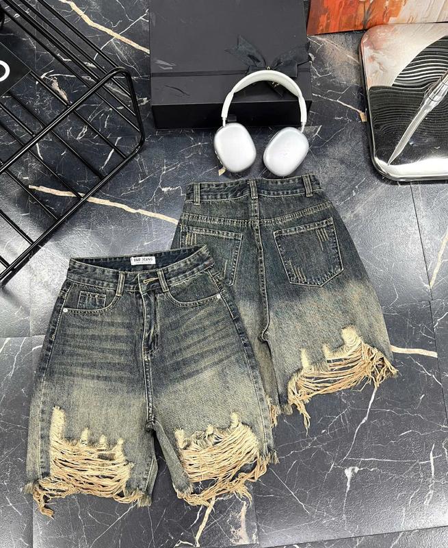 Quần Jean Ngố Nữ Rách Lai Trước Và Sau Wash Loang 523 - 524