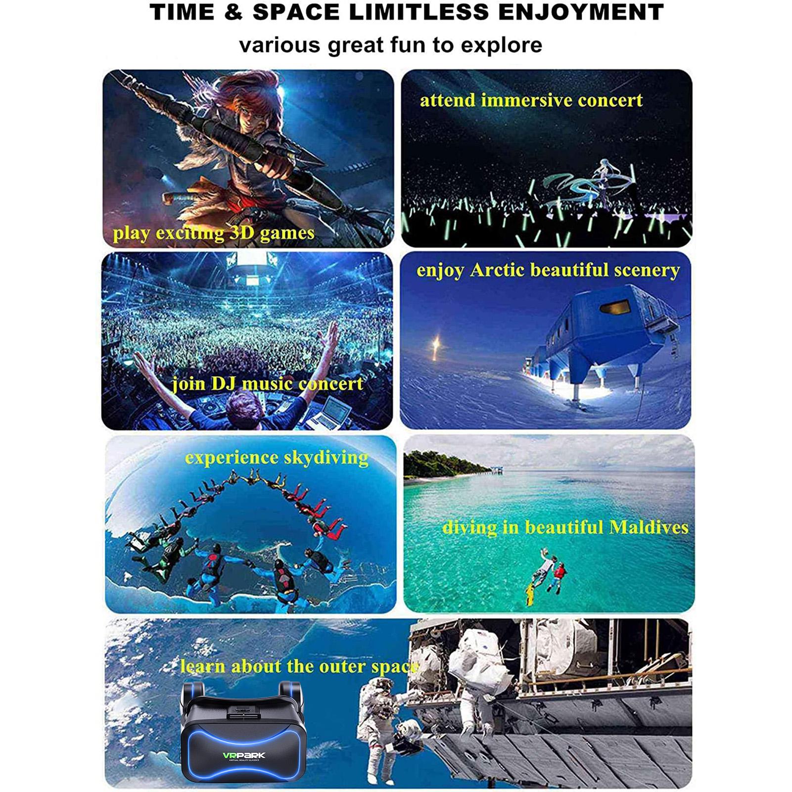 2021 VR Glasses Suit High quality Adjustable Device with Handle 3D Virtual Reality Helmet Bluehooth 3.0 /IOS/PC Hot