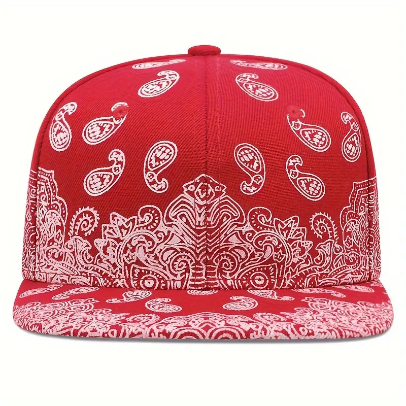 New Arrival Hip-Hop Paisley Print Snapback Cap - Lightweight, Adjustable, Paisley Pattern Baseball Cap, bonnets silk bonnets cowboy accessories 8