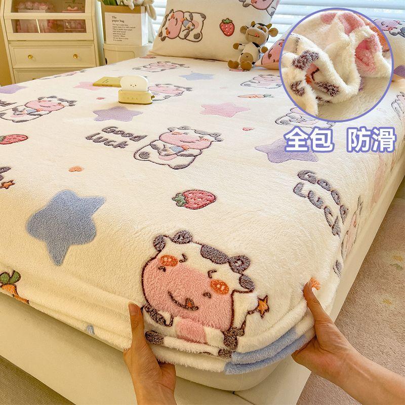 Product Introduction of ผ้าปูที่นอนเสริมใยขนหนา, ผ้าปูที่นอนขนแกะปะการังฤดูหนาวชิ้นเดียว, รวมทุกอย่าง, แผ่นรองที่นอนป้องกันที่นอน, กันลื่น, 2025 มาใหม่ 0