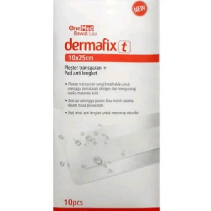 plester dermafix t 10 x 25 cm - dermafix 10 x 25 - plester anti air Plester Perban 0
