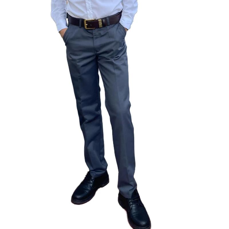 Quần kaki nam dài trung niên form ông suôn chất liệu cotton dày dặn không co giản có 8 màu