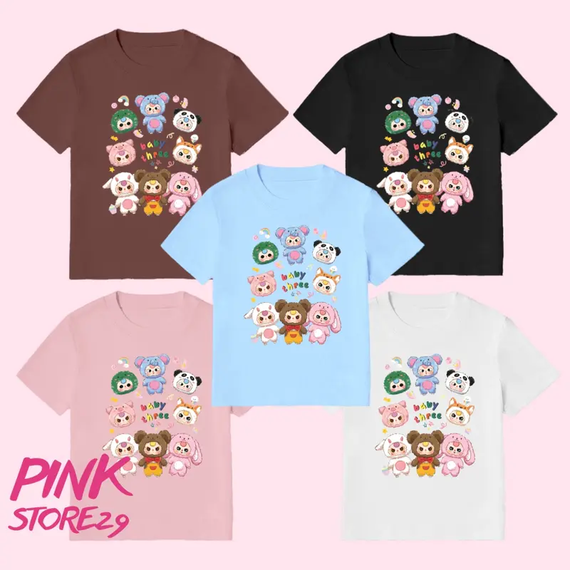 Áo Thun Baby Tee Tay Ngắn PINKSTORE29 Cổ Tròn In Hình Icon Baby Three A52012 8