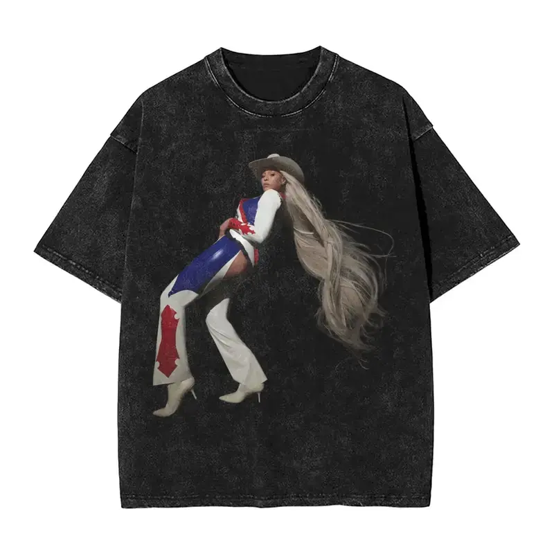 COWBOY CARTER T-Shirt Summer Beyoncé  Vintage T Shirts Casual Fashion Tee Shirt For Men Short Sleeve Design Clothing