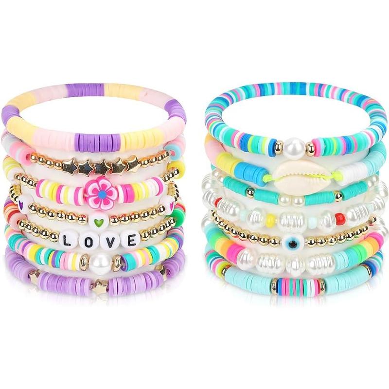 TikTok Shop Preppy Friendship Bracelets for Girls Stackable Surfer Bracelets for Women Teen Girls Stuff