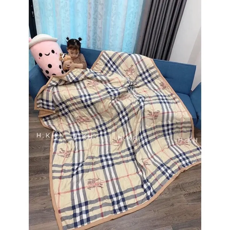 Chăn văn phòng , Chăn hè cotton đũi 1m2x1m9 siêu mát dùng cho văn phòng tiện lợi , nhỏ gọn mang đi mọi lúc mọi nơi