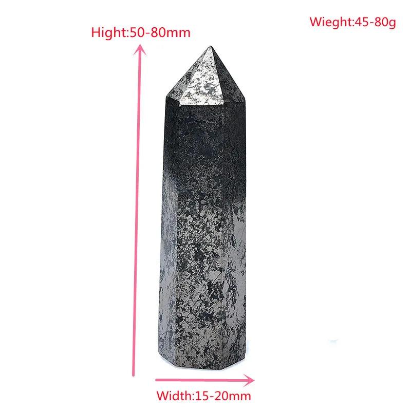 Product Introduction of Natural Hematite Crystal Point Healing Stone Obelisk Pyrite Quartz Wand Beautiful Ornament for Home Decor Energy Stone PyramidFashion Jewelry Accessories 8