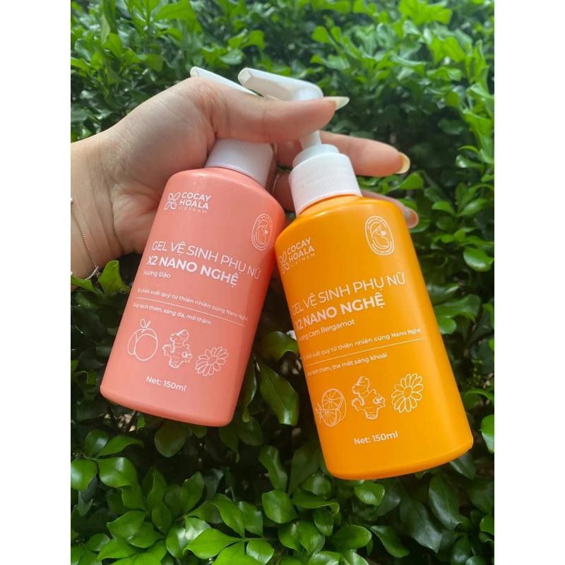 Dung Dịch Vệ Sinh Nữ  Bà Bầu Mẹ Sau Sinh Dung Dịch Vệ Sinh Nữ X2 Nano Nghệ Hữu Cơ Cỏ Cây Hoa Lá Chai 150ml  Wome 7