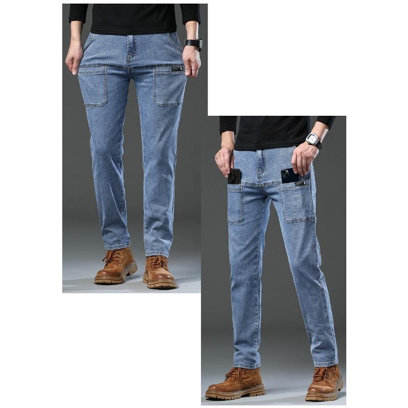 Product Introduction of S-5XL Korean Style Stretch Denim Pants Men Simple Casual Slim Fit Plus Size Jeans 7