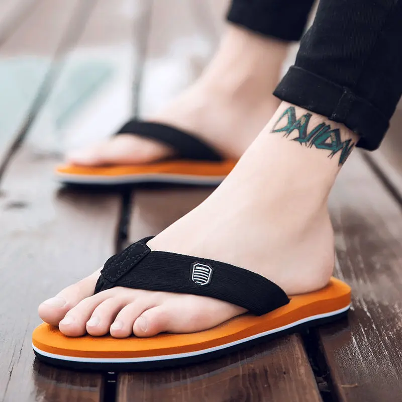 Dép Xỏ Ngón Nam Dép Chống Trượt Đế Dày Mềm Hợp Xu hướng Cá Tính Chống Mài Mòn Giày Đi Biển Ngoài Trời Thời Trang