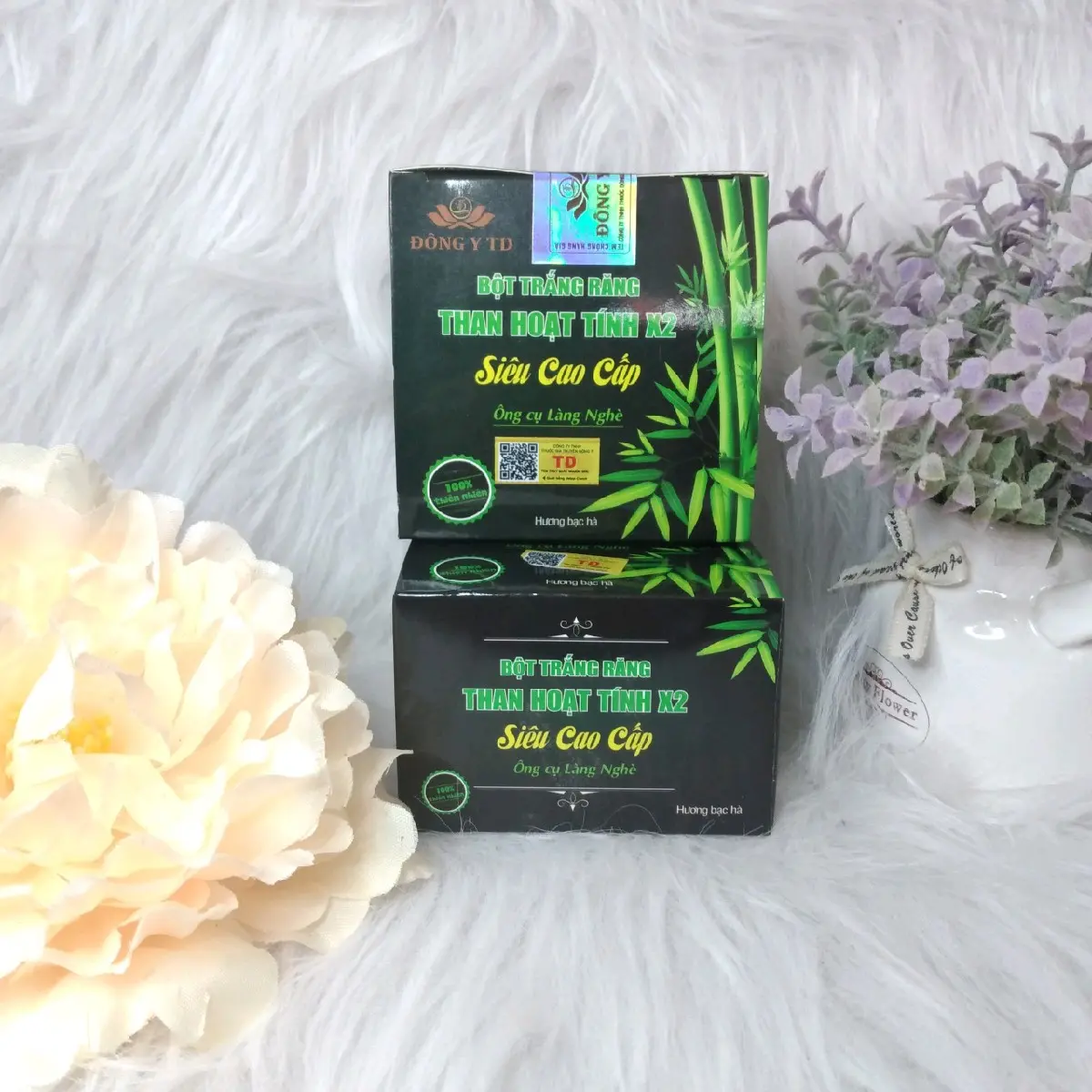 Bột trắng răng than hoạt tính bạc hà