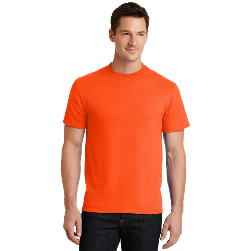 Baju Kaos warna Orange Polos Lengan Pendek O Neck Unisex Bahan Katun Combed PE 30s Adem Kualitas Premium Pria Oblong 1