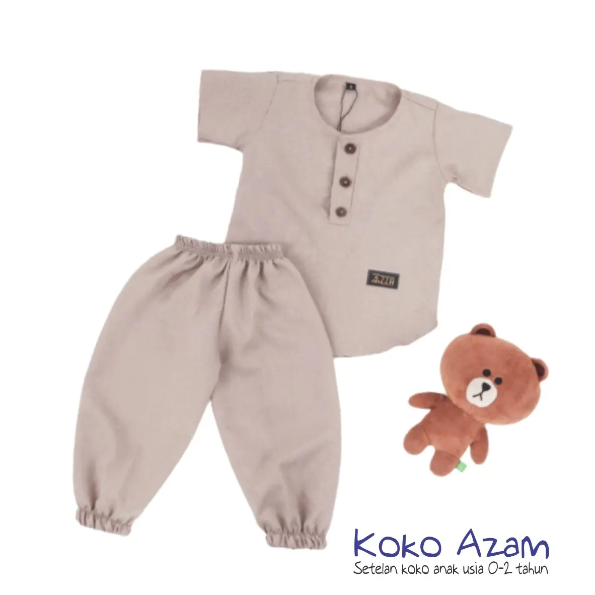 Baju Koko Kurta Bayi 0-2 Thn Katun Madinah Premium
