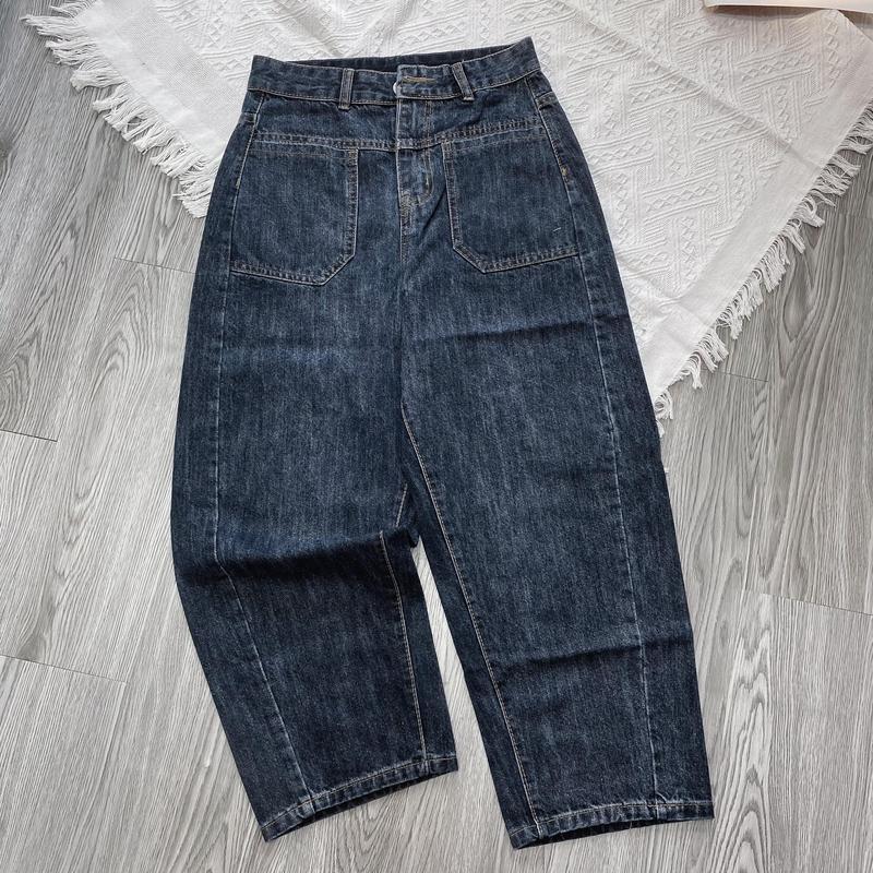9408 BL199 live quần jean baggy nữ ống suông DÁNG THỤNG, quần jean bò bagggy ống suông rộng 9408 Pants