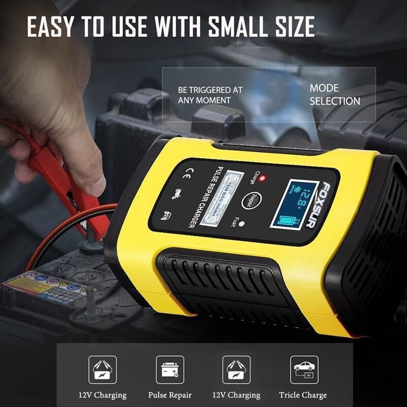 Bộ Sạc Nhanh Ắc Quy Chính Hãng cho Ô Tô, Xe Máy Phụ Kiện Bình Ắc Quy