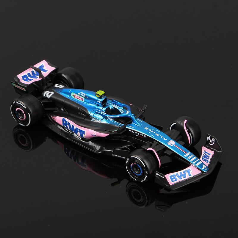 Product Introduction of Bburago 1:43 2023 F1 Model RB19 W14 SF23 C43 A523 AMR23 Racing Alloy Car Toy Red Bull Mercedes Alfa Romeo Apline 45