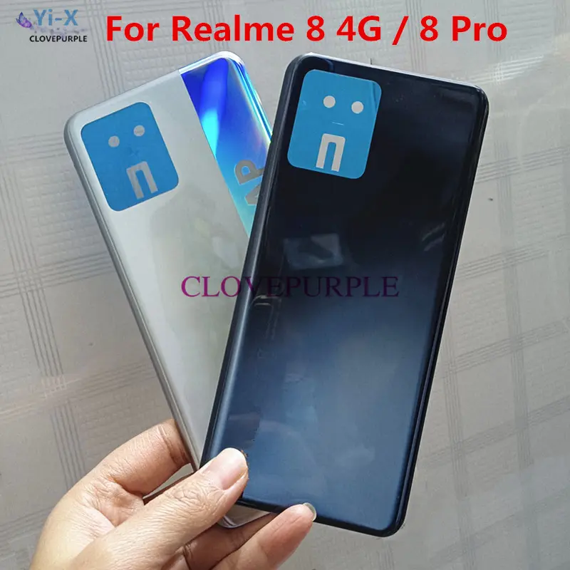 1X Back Cover Rear Door Housing Phone Case For Realme 8 / 8 Pro 4G Replacement Parts