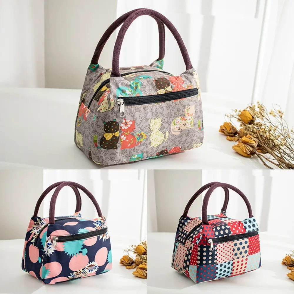 Portable Oxford Cloth Insulation Lunch Bag Thickened Waterproof Ice Pack Tote Handbag Cooler Bag Thermal Bag Adults Students