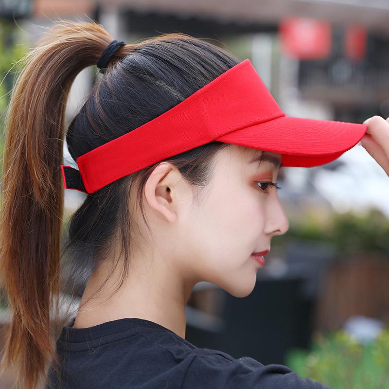 Tennis Caps Unisex Men Women Summer Sun Hat Solid Color Breathable Sun Protection Outdoor Fishing Cycling Running Visor Caps 4