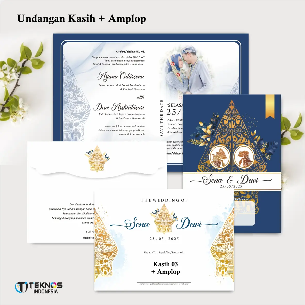 (50PCS)UNDANGAN PERNIKAHAN AMPLOP KRAFT-UNDANGAN AMPLOP AESTHETIC