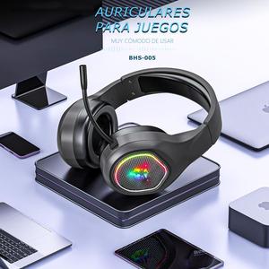 [BHS-005-1]Auriculares Gaming RGB con Micrófono Profesional | Sonido Envolvente 3D | Ideal para FPS, Streaming y PC/Xbox/PS4 | Headset Gamer Pro