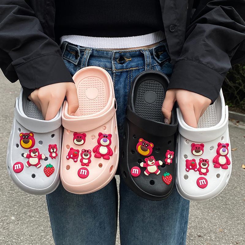 Shoes Women's Slippers Popular Personalized Thick-Soled Slippers Men's Outerwear 2023 New Baotou Sandals Sandals Beach Shitting Feeling Men's Sandals Slippers 6