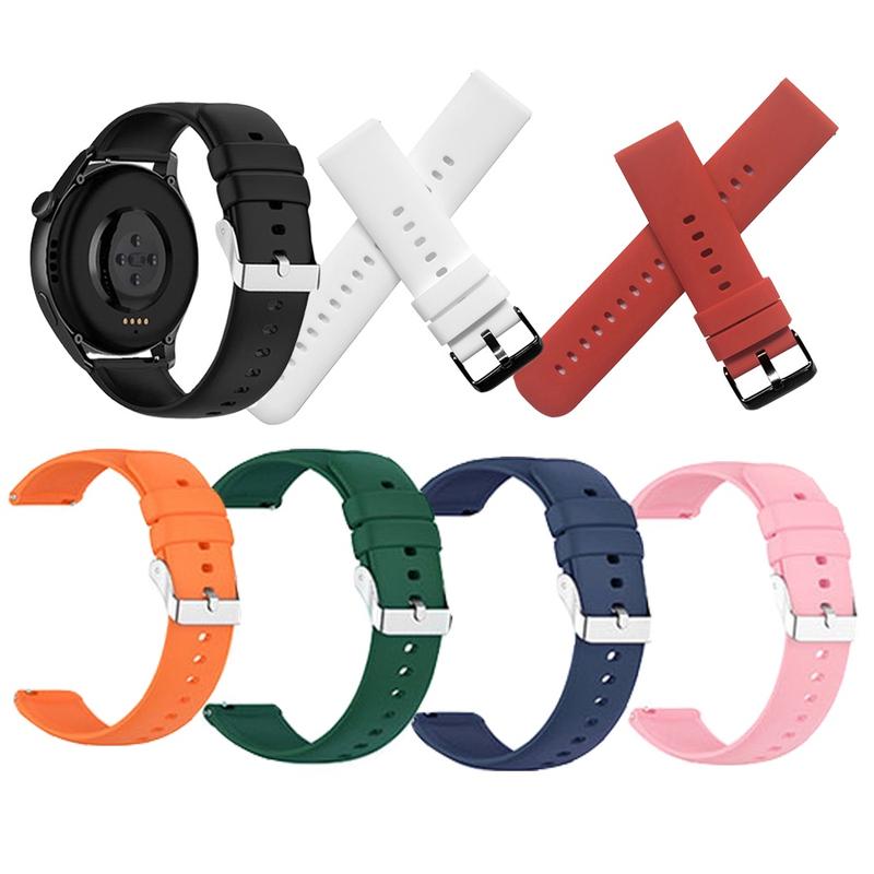 Dây đồng hồ thông minh silicon cao su 18mm 20mm 22mm thay thế cho đồng hồ thông minh