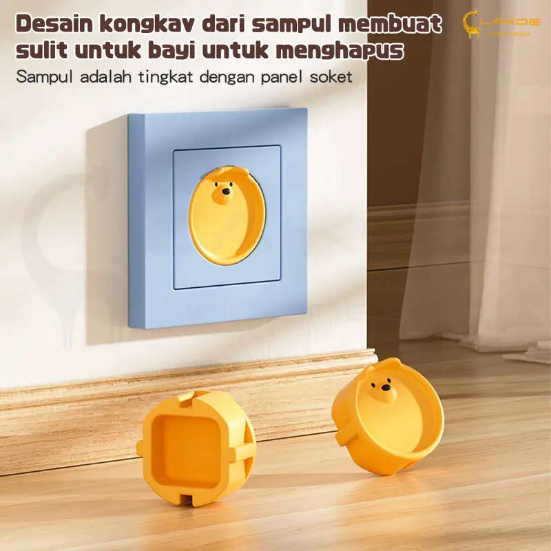 LAKOE Tutup Stop Kontak Listrik Silikon Colokan Listrik Safety Socket Cover Pengaman Stop Kontak 2