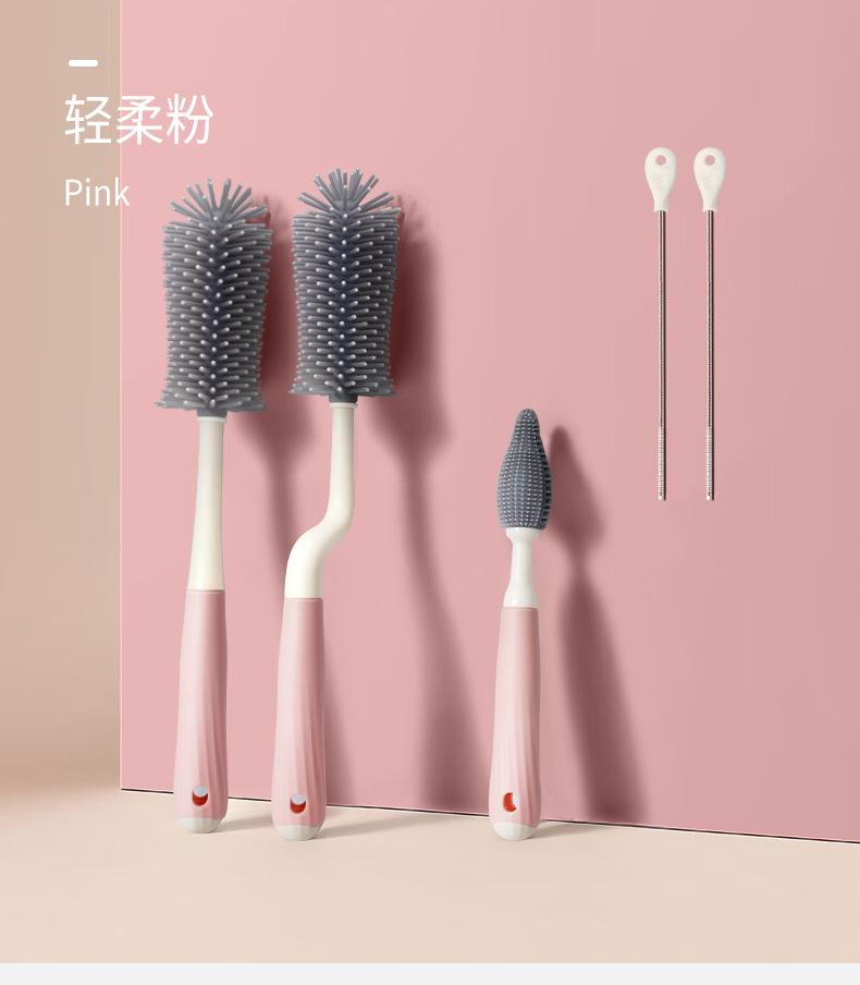 Product Introduction of Silicone Baby Bottle Brush 360 Degrees Rotating Baby Pacifier Brush Baby Bottle Brush Brush Combination Cup Brush Baby Bottle Cleaning Brush Brush Brush Brush Brush Brush Brush Suit 13