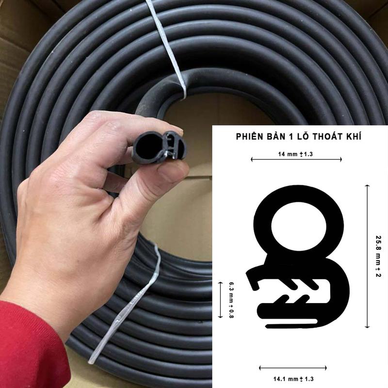 (1 mét) Gioăng khung cửa chữ U có rãnh khí cho xe ô tô hàng zin ...