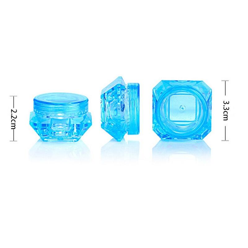Product Introduction of 5g Fashion Polystyrene Shaped Facial Cream Box Travel Jar Transparent Trial Sample Box Travel Packaging Container 12
