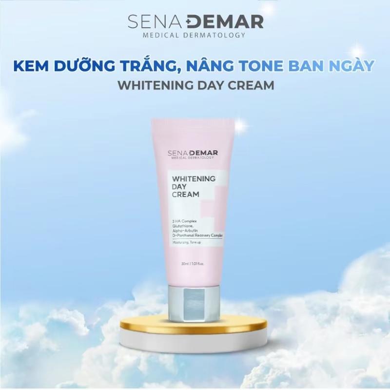   Chính hãng  Kem Whitening Day SenaDemar - Kem Dưỡng Ban Ngày  - 30ml  - tặng kèm mặt nạ    Kem lười SenaDemar   