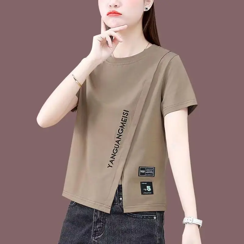 Áo Thun Ngắn Tay Cỡ Nhỏ Dành Cho Nữ, Hàng Mới Về, Ins Hợp Xu hướng, Bộ Sưu Tập Mùa Hè 2022, Phong Cách Hàn Quốc, Thiết Kế Đẹp, Bó Sát Vừa Vặn, Quần Áo Ngắn Trên