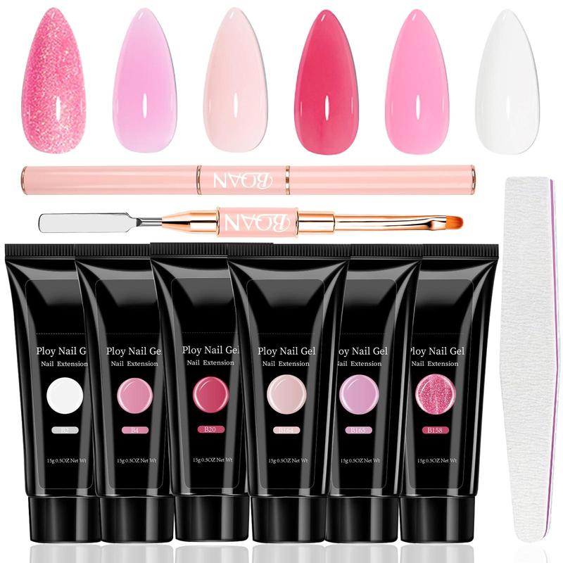 Poly Gel Kit - 6 Colors Builder For Long-lasting Extensions | 15ml Each ...
