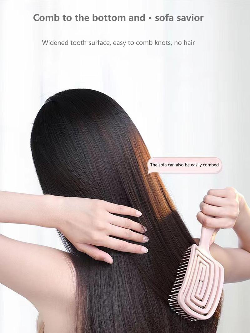 Product Introduction of Solid Color Hair Comb, Hair Care Comb, Dry & Wet Dual-use Hair Massage Comb, Wig Maintenance Tool, Daily Commuting, Campus Hairstyle Maintenance Tool 4