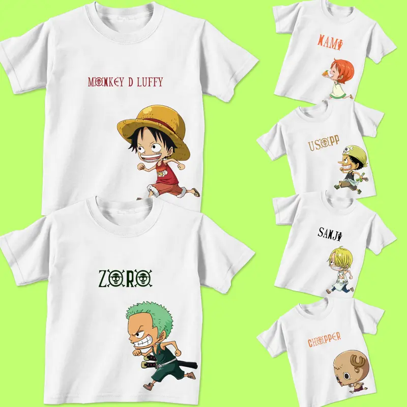 Baju Kaos Anak Mugiwara Kru Child Pirates Topi Jerami Lengan Pendek Combed 30s Kulakula 0