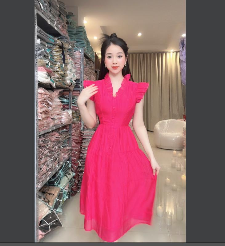 (K38) Đầm tơ thiết kế tay bèo cách điệu form xoè đẹp đầm xinh nhẹ nhàng đầm đi tiệc đi làm đi chơi by Thương Lê K38 6