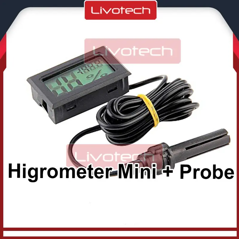 Mini Digital Thermometer + Hygrometer With Probe 1,5m Suhu+Kelembaban 2