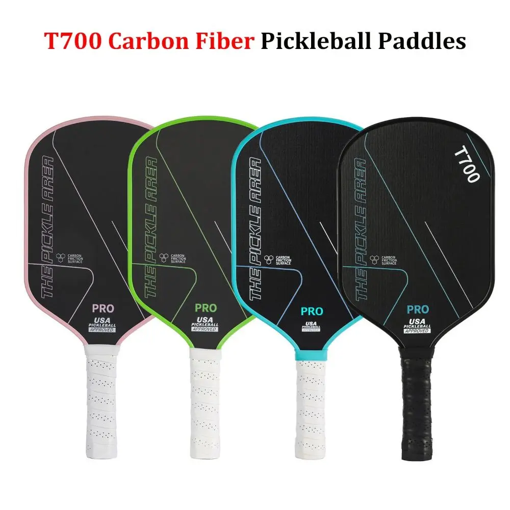 Durable T700 Pickleball Paddle Carbon Fiber Frosted Surface Pickle Ball Paddle Lightweight USAPA Approved Professional Game Supplies