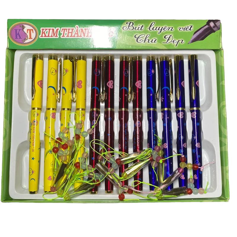 Bút Máy Kim Thành Ngòi Trơn Nét Nhỏ, tặng kèm 1 ngòi, Bút Máy Luyện Chữ Đẹp