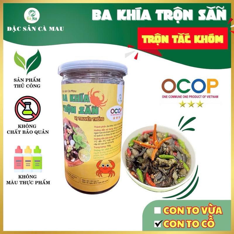 [CON TO CỒ] Ba khía TRỘN TẮC KHÓM Rạch Gốc Cà Mau-  Hũ 700g - Bà Na Food - Sản phẩm đạt OCOP