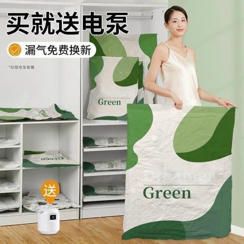 Set 6 túi hút chân không đựnġ chăn màn áo khoác tiện lợi có tùẏ chọn kèm bơm 2