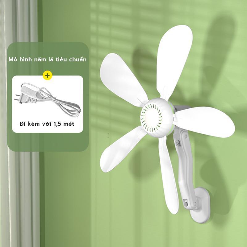  Quạt Gia Dụng Năm Cánh Quạt Treo Tường Gia Dụng quạt Trần Mini Hướng điều Chỉnh 360 độ Thiết Kế Dây Dài Không Thể Thiếu Cho Nhà Bếp Và Phòng Tắm Phòng Ngủ 