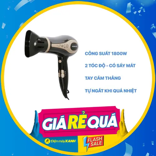 Máy sấy tóc Sunhouse SHD2317 1800W 2 tốc độ sấy - Chính hãng BH 12 tháng