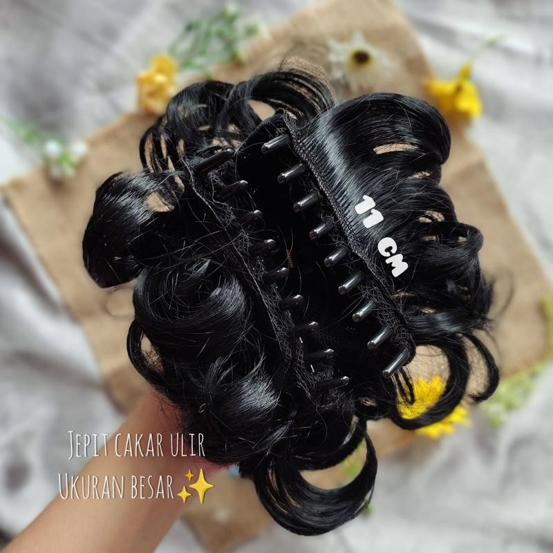 Jepit Cakar Ulir (rambut halus) / jepit rambut / jepit rambut dewasa / rambut palsu jepit / jepit rambut kondangan / jepit rambut sanggul / rambut palsu jepit / jepitan rambut korea Aksesoris Clips 3