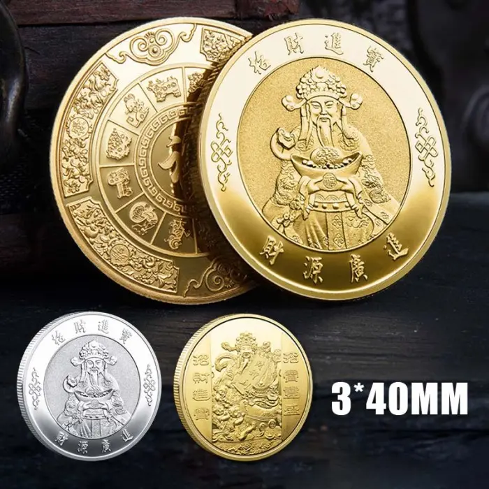 Dewa Rejeki Feng Shui Koin Koin Keberuntungan Koin Dewa Rejeki Koin Fengshui
